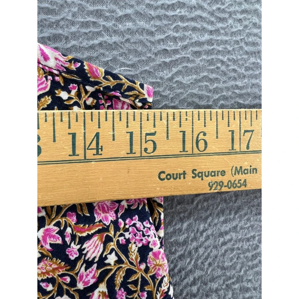 Old Navy Dress Girls Size L 10-12 Floral Tiered Dress Pink Navy Blue Smocked NEW